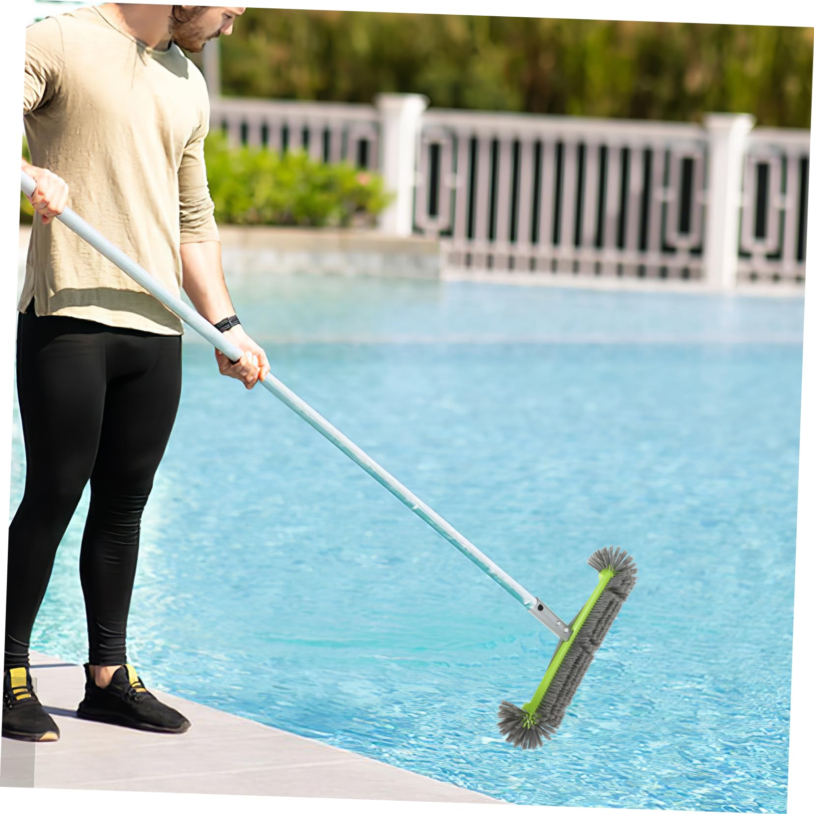 Happyyami Brosse De Nettoyage De Piscine Brosse De Piscine en Plastique Pratique De pour Le Nettoyage des Murs De La pour Tête