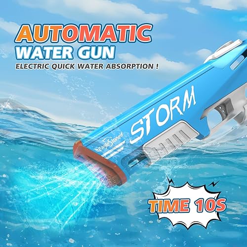 Miniatura 2 de EagleStone Pistola de agua eléctrica para adultos, pistolas automáticas de chorro de 33 pies, remojo de absorción automática súper potente, modular