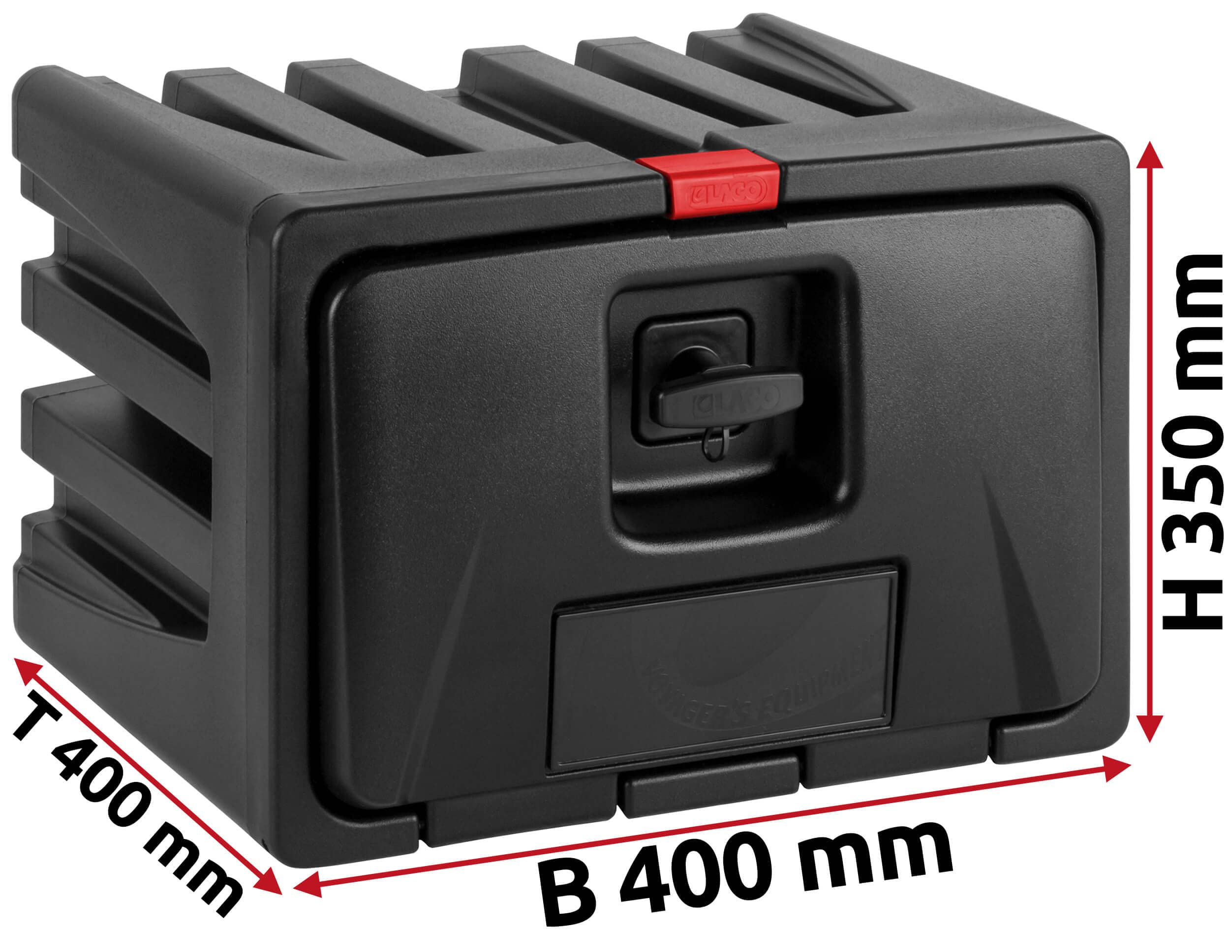 Coffre à outils L400 x H350 x P400 mm avec fermeture - Boite/Bac/Box de rangement
