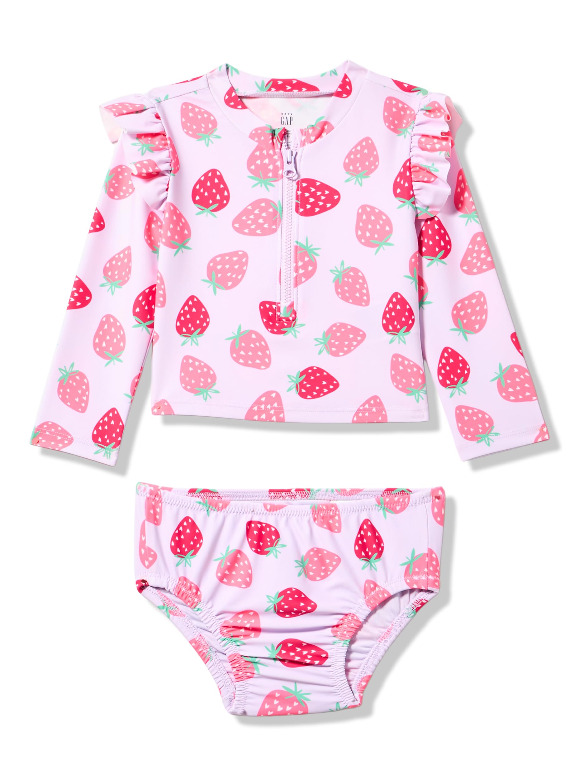 

                                                    GAP Baby Girls Rashguard Swim Two Piece Set Pale L