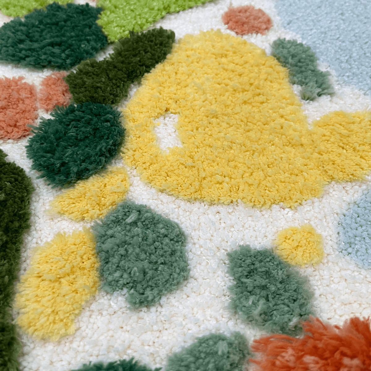 Tappeto irregolare floreale in morbida microfibra, antiscivolo, in peluche, tappeto da pavimento per il bagno, decorazione per il bagno, lavabile in lavatrice, assorbente (D 50 x 80 cm)