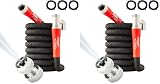 Pocket Hose 25 FT Silver Bullet 2.0 Expandable Garden Hose w/Turbo Shot Nozzle, AS SEEN ON TV, Lead-Free, Solid Aluminum Connectors, Easy On/Off Valve, Kink-Free, Leak-Proof (Pack of 2)
