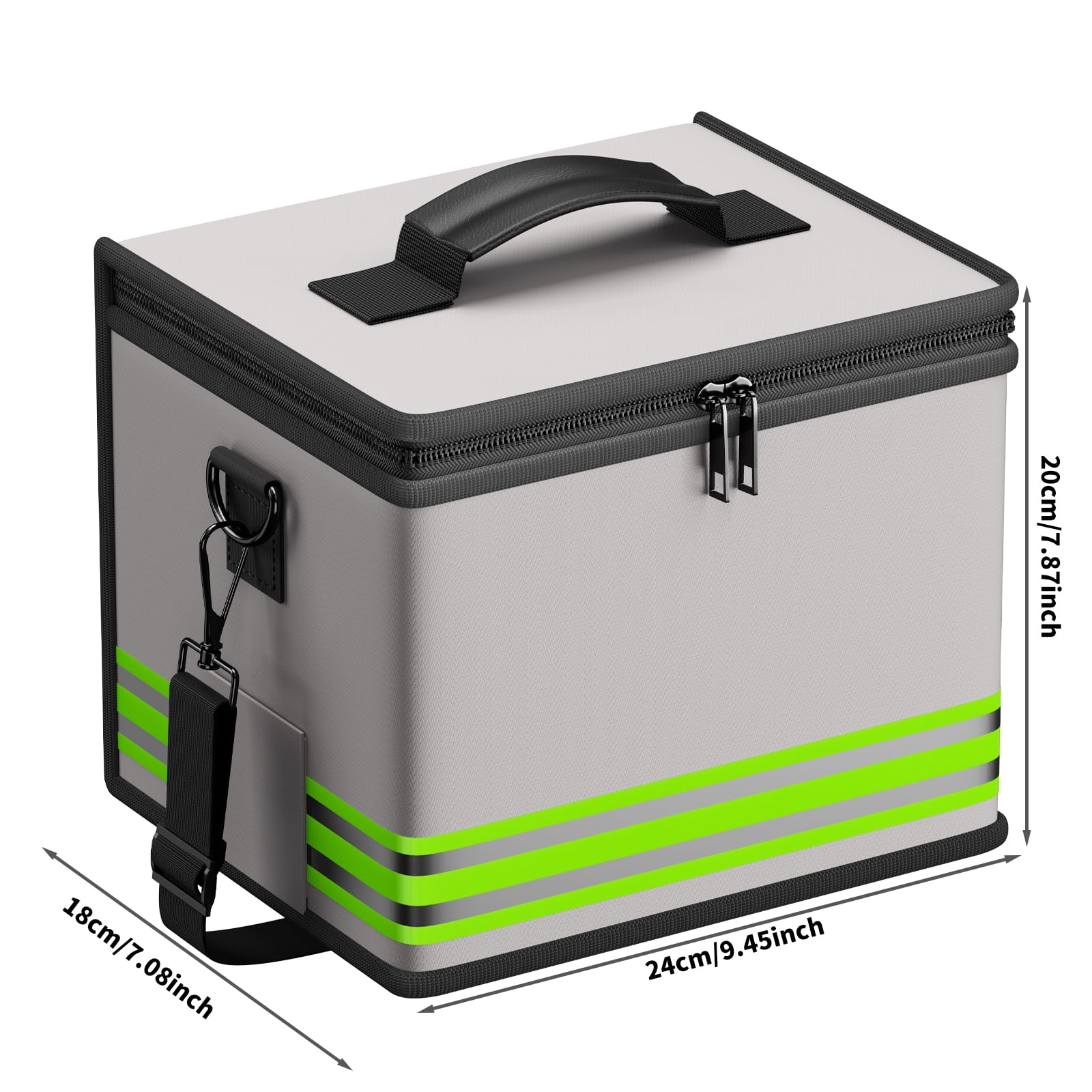 ENGPOW Feuerfeste Akku Tasche,Lipo Safe Bag,Explosionsgeschützte Lipo-Akku-Aufbewahrungsbox LiPo Guard Safe Bag Schutztresortasche zum Laden und Aufbewahren mit Doppelreißverschluss