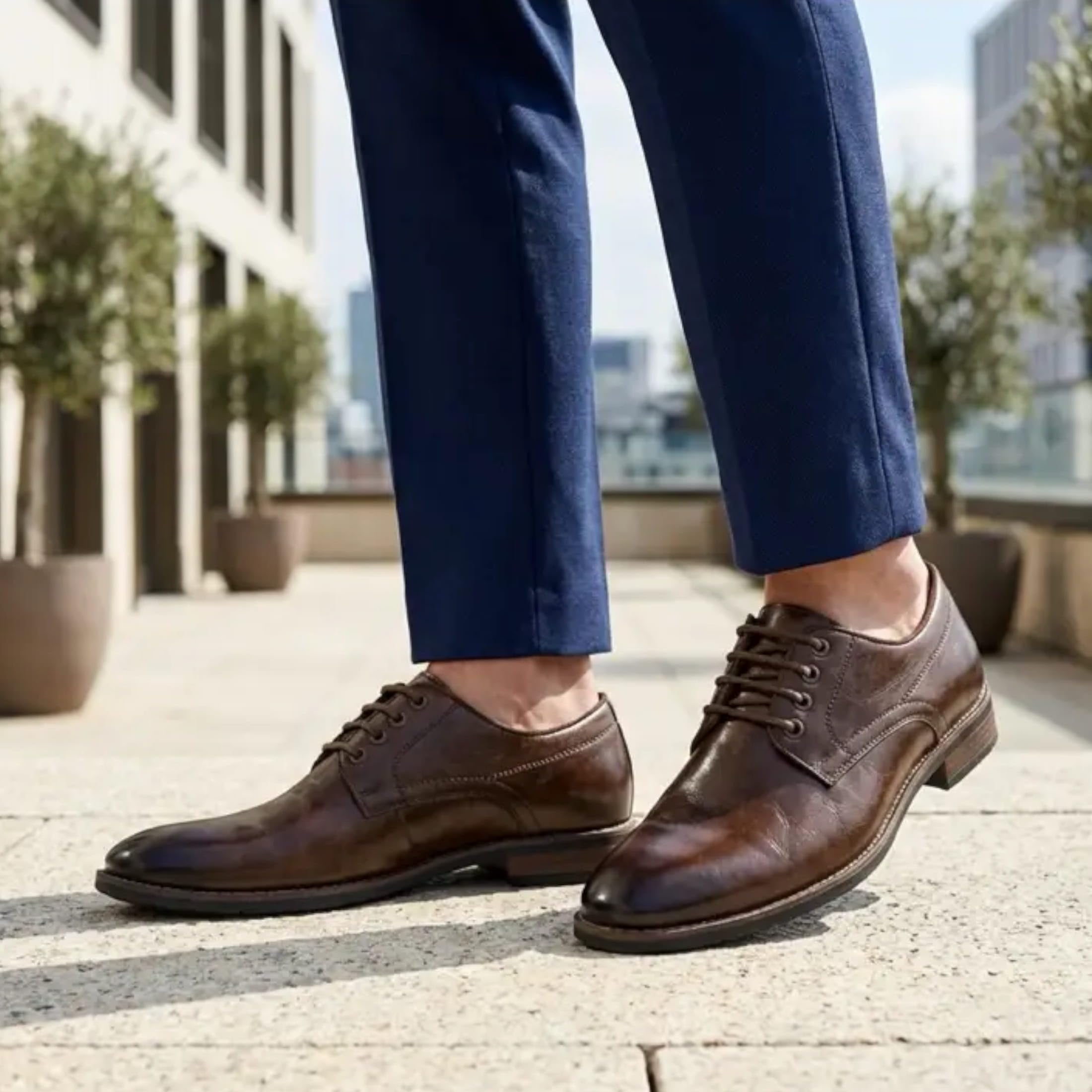 Scarpe Stringate Classiche da Uomo Dolcetto, Modello Derby Oxford, Brogue e Derby Oxford.