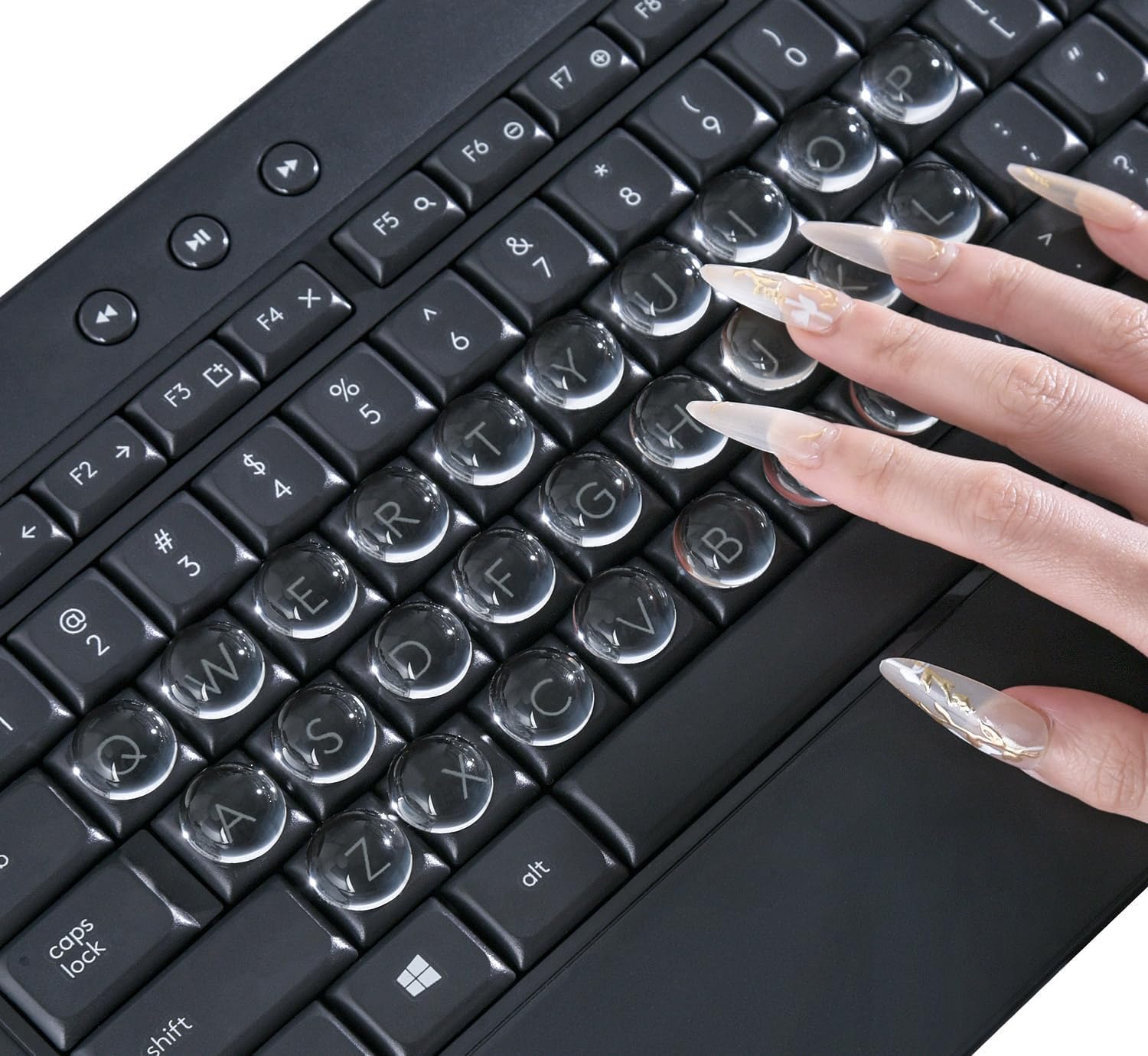 – Bolivia's Keycap Protector, Clear Glass Keyboard Protector Covers, 72 PCS Raised Keycap Protectors for Typing, Compatible with Laptop Computer Desktop and Calculator, Durable and Scratch Resistant