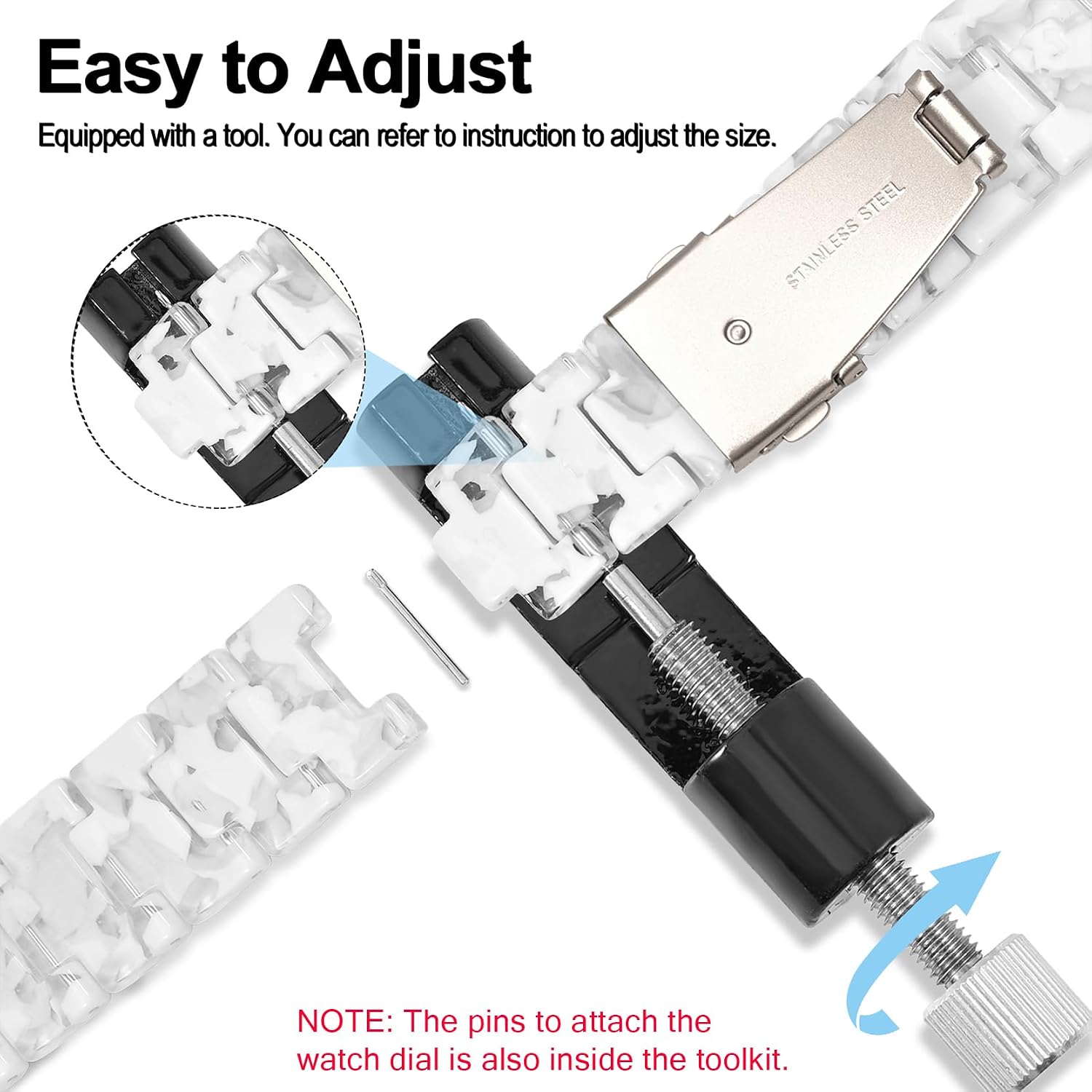 Compatible with Garmin Venu 3s Watch Band Resin, 18mm Strap Compatible for Garmin Venu 4s 41mm/Venu 2s/Forerunner 265s/255s/Vivoactive 4s Wristband Bracelet Replacement with Stainless Steel Buckle image 3