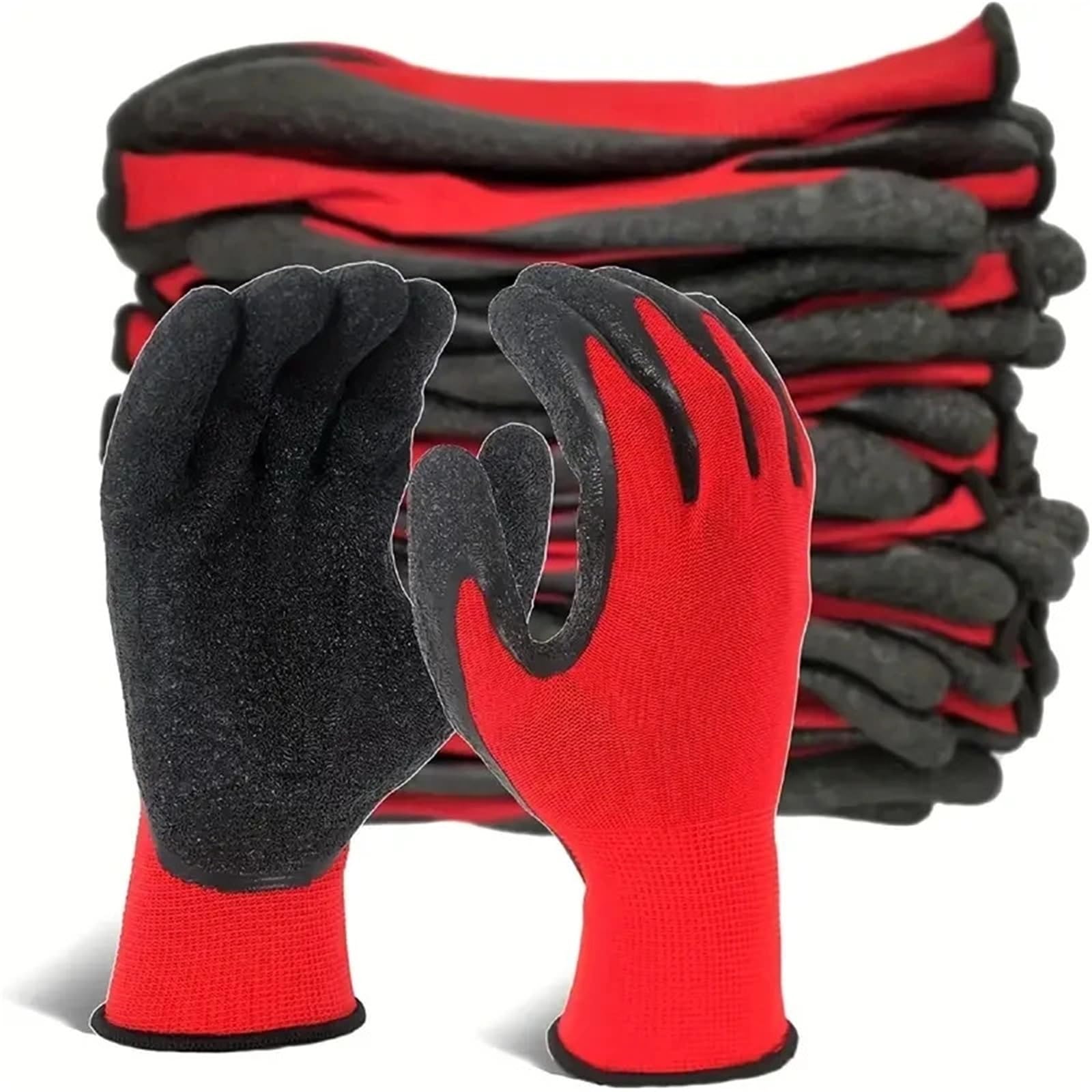 Guanti Da Lavoro Antiscivolo Guanti antiscivolo increspati, guanti da lavoro, presa elevata e(M)