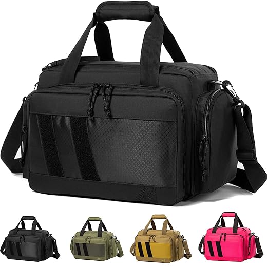 MERALIAN Range Bag -Tactical Gun Range Bag for Handguns,Pistols and Ammo.Padded Shooting Range Duffle Bag for Hunting Shooting Range Sport.