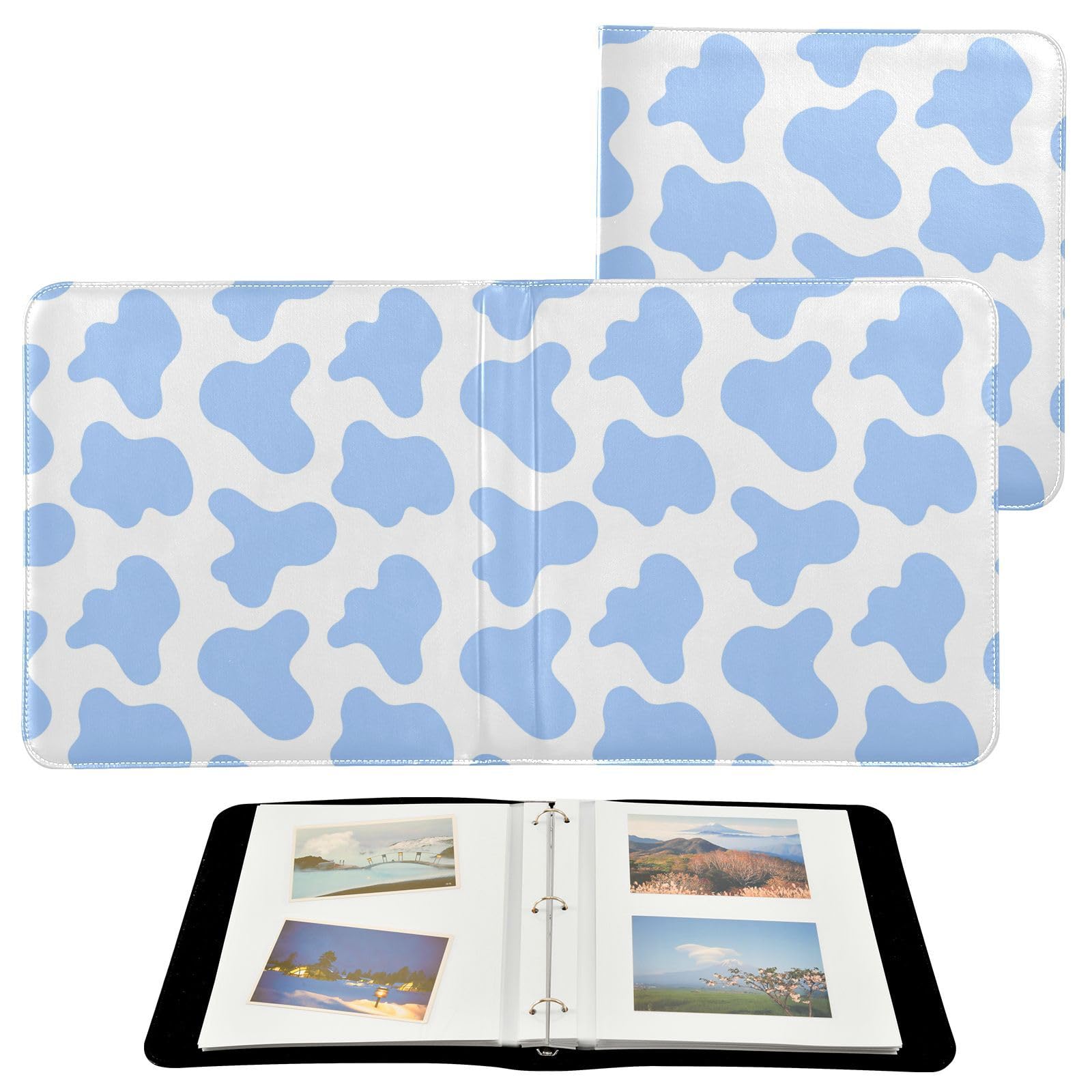 Álbumes de fotos, páginas autoadhesivas, estanterías, álbumes de fotos, álbumes familiares para fotos, impresión de vaca de 15 x 20 cm