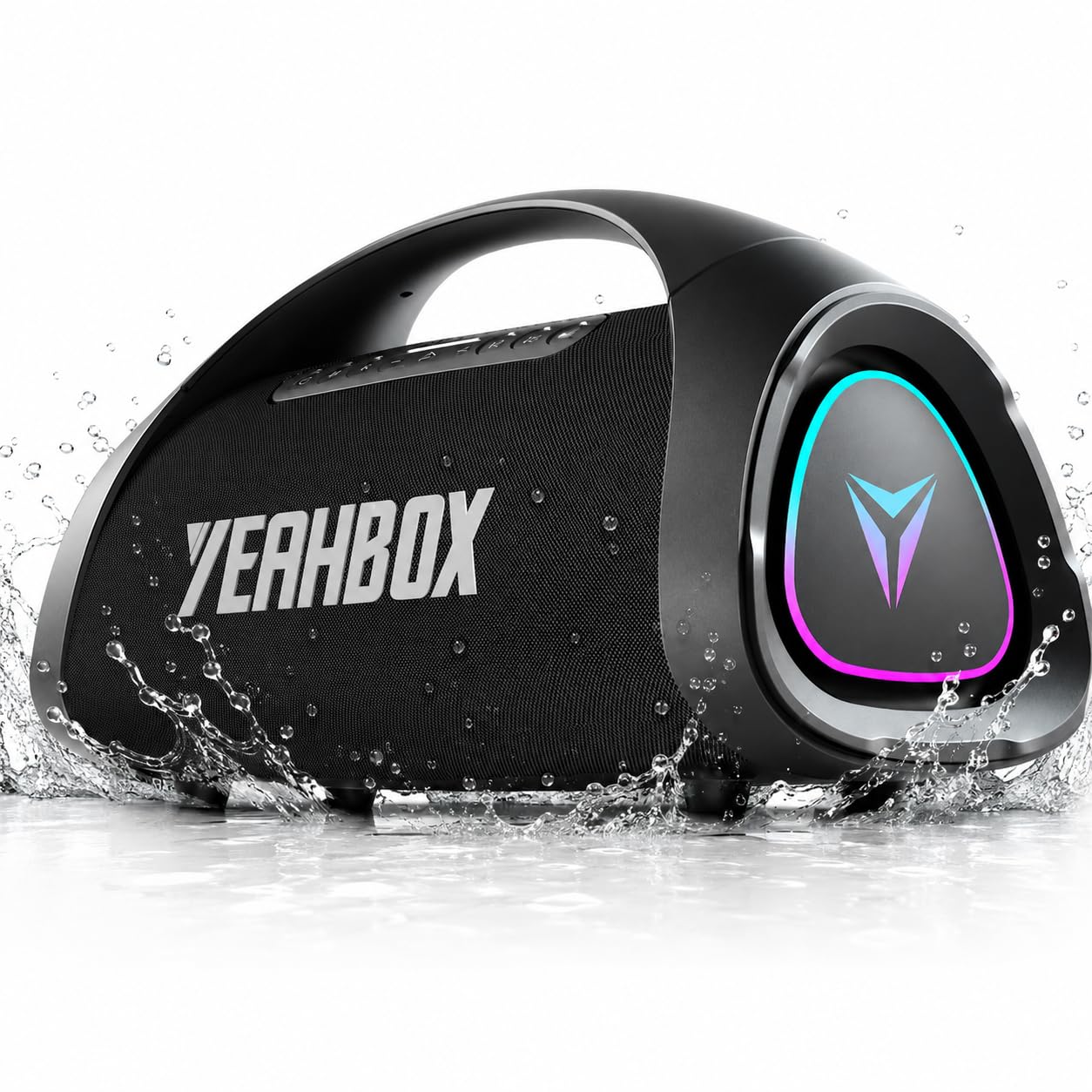 YEAHBOX Sonic Boom Max 300W Bluetooth Lautsprecher mit Massivem Bass, IPX67 Wasserdichter Tragbarer Lautsprecher mit Subwoofer/Equalizer/5 Playern/BT 5.3/Schnellladung, Außenlautsprecher
