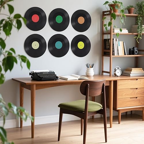 Miniatura 4 de BOHUIZ 8 unidades de 12 pulgadas para decoración de pared de discos de vinilo en blanco de 12 pulgadas, pósteres de cubierta de álbum de CD, discos