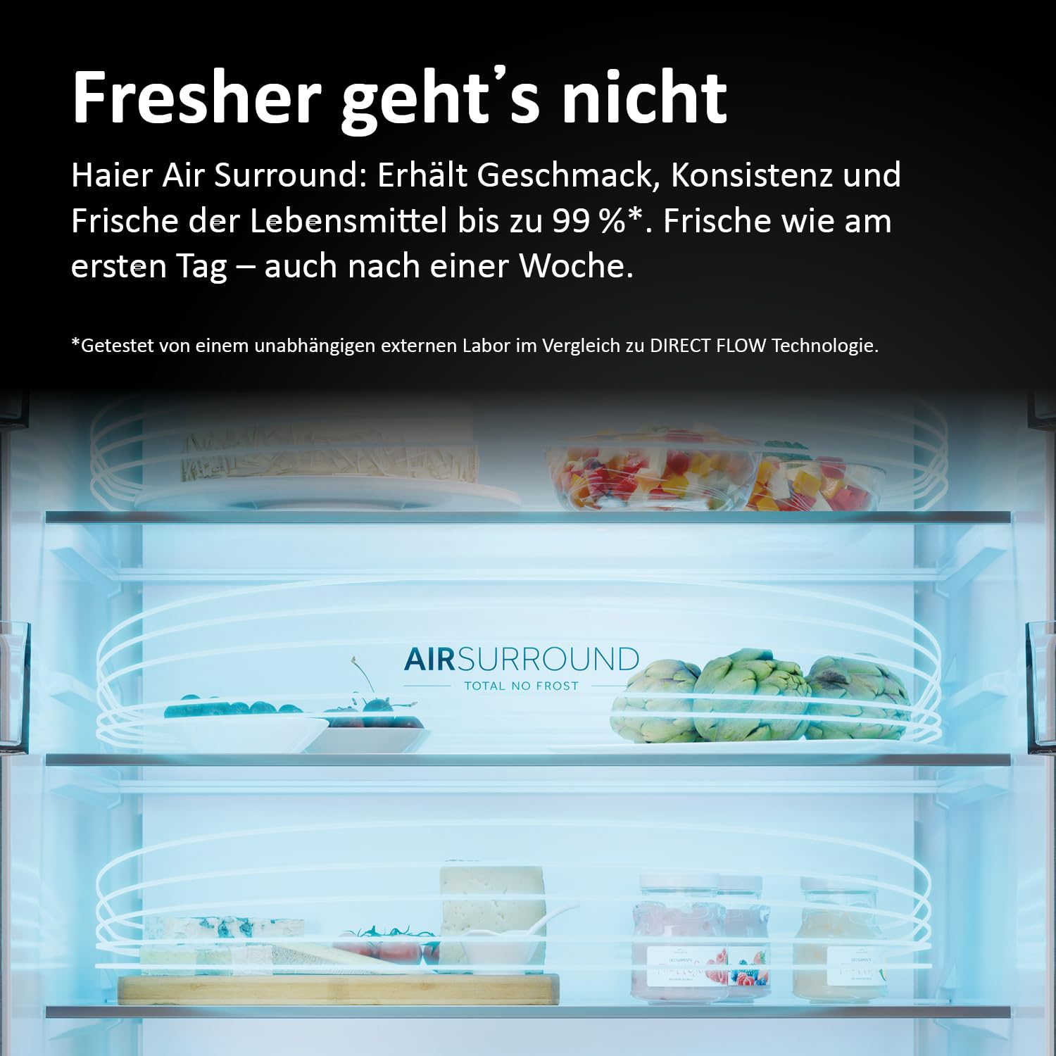 Haier French Door Kühl-Gefrierkombination 70 cm 402 L No Frost LED Touch-Display FD 70 SERIE 3 HFR3718ENMM