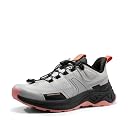 NORTIV 8 Women's Hiking Shoes Lightweight Breathable Mesh Trekking Outdoor Work Shoes, Grey / pink, 7.5 UK gallery image