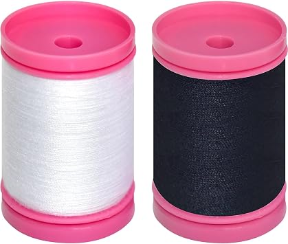All Purpose Sewing Thread-2 Spools of Hand Polyester Sewing Thread for Hand and Machine Sewingwhiteblack