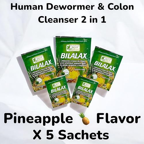 Miniatura 2 de Bilalax Limpiador de colon y desparasitante para humanos Limpiador de organismos no dañinos- Tratamiento de 5 días (5) sobres 0.71 oz