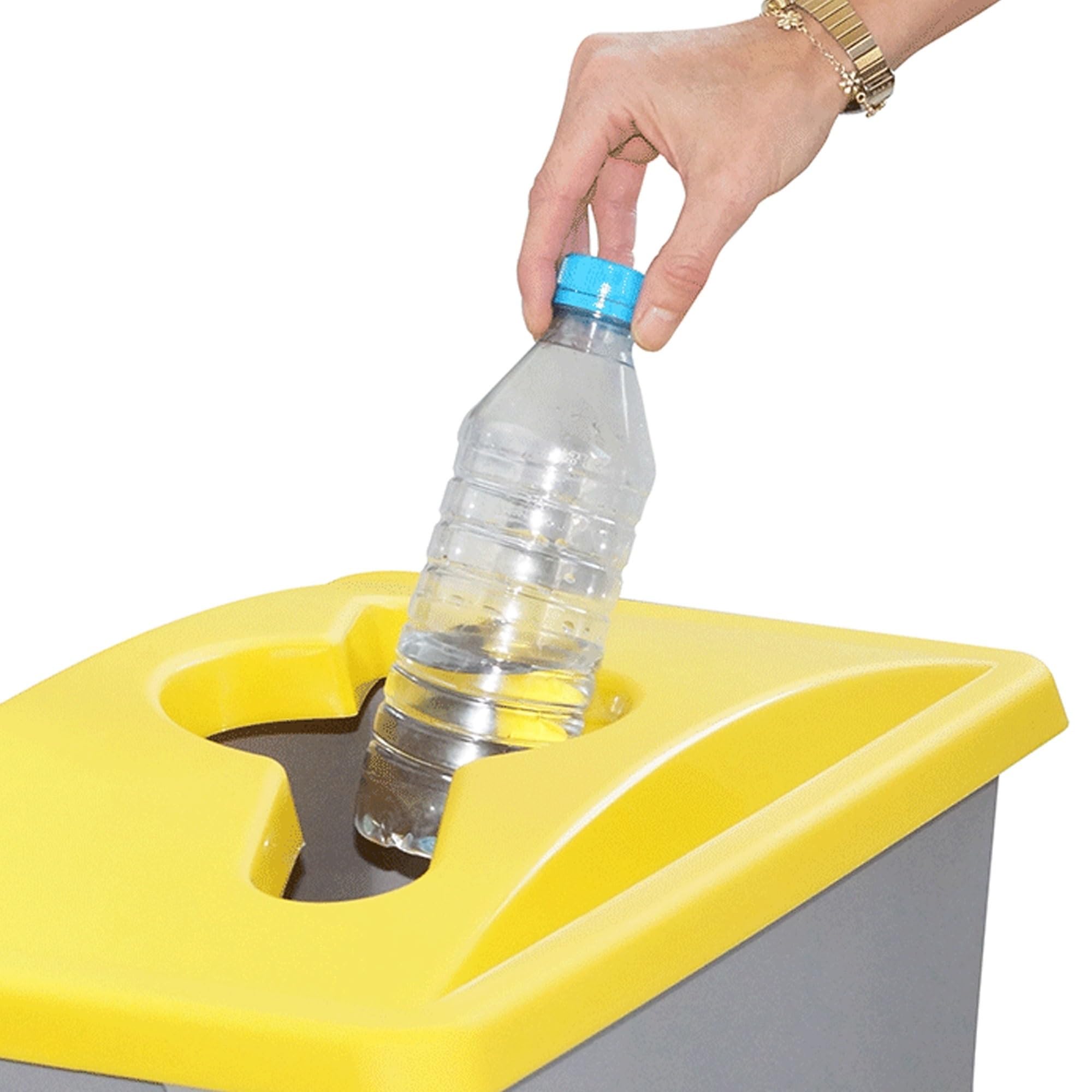 WELL HOME MOBILIARIO & DECORACIÓN Contenedor Abierto 85L Azul H.76cm + Rollo 10 bolsas de basura 100L