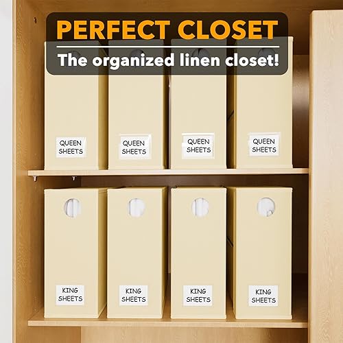 Miniatura 5 de SpaceAid 8 Pack Bed Sheet Organizers and Storage, Foldable Sheet Organizer for Linen Closet, Sheets Set Folder Keeper with Window XL