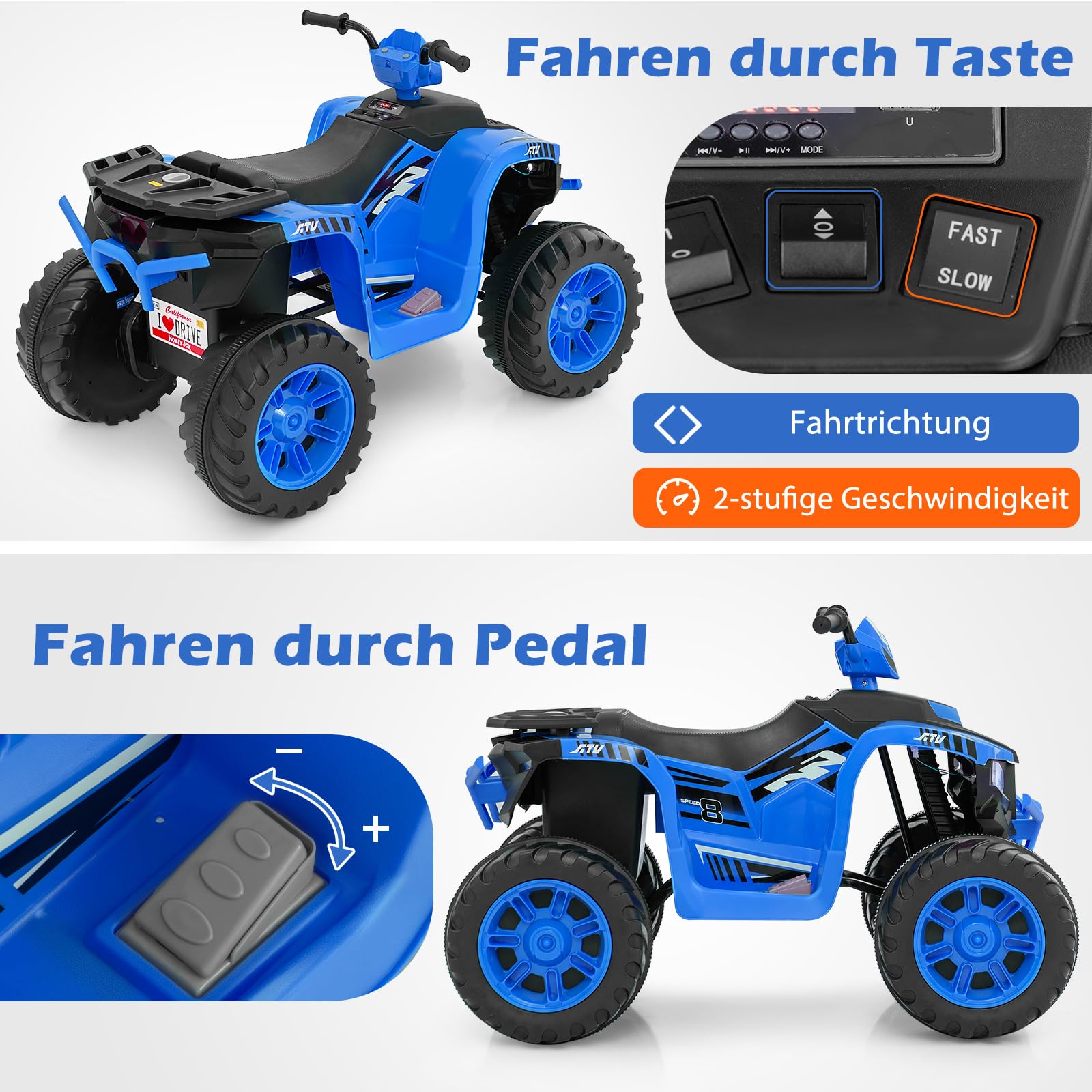 GOPLUS Elektrische kinderauto Mercedes Benz, elektrische auto met 2,4 G afstandsbediening, gesimuleerd kindervoertuig incl. muziek & licht & claxon, met draagkracht van 30 kg, snelheid 2-5 km/u (wit