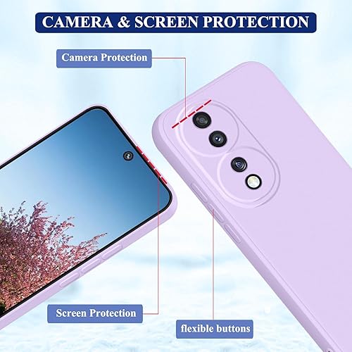 Miniatura 3 de Compatible con Honor 70 Funda de silicona púrpura Honor 70 funda protectora delgada a prueba de golpes funda protectora suave antihuellas dactilares