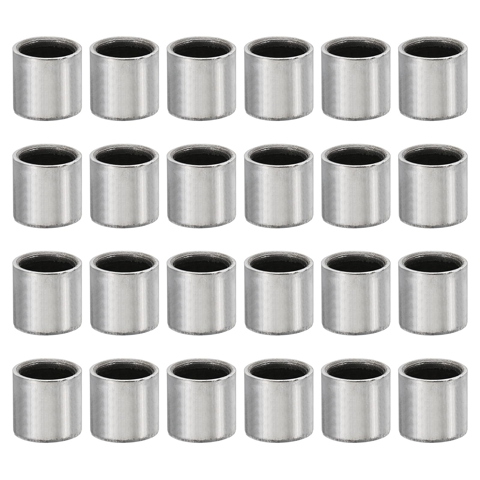 PATIKIL M6 Steel Spacers, 24 Pcs Metal Spacers Steel 6.2mm ID x 10mm OD x 10mm L Carbon Steel Spacer Screw Standoff Round for 1/4in or M6 Screw Bolts