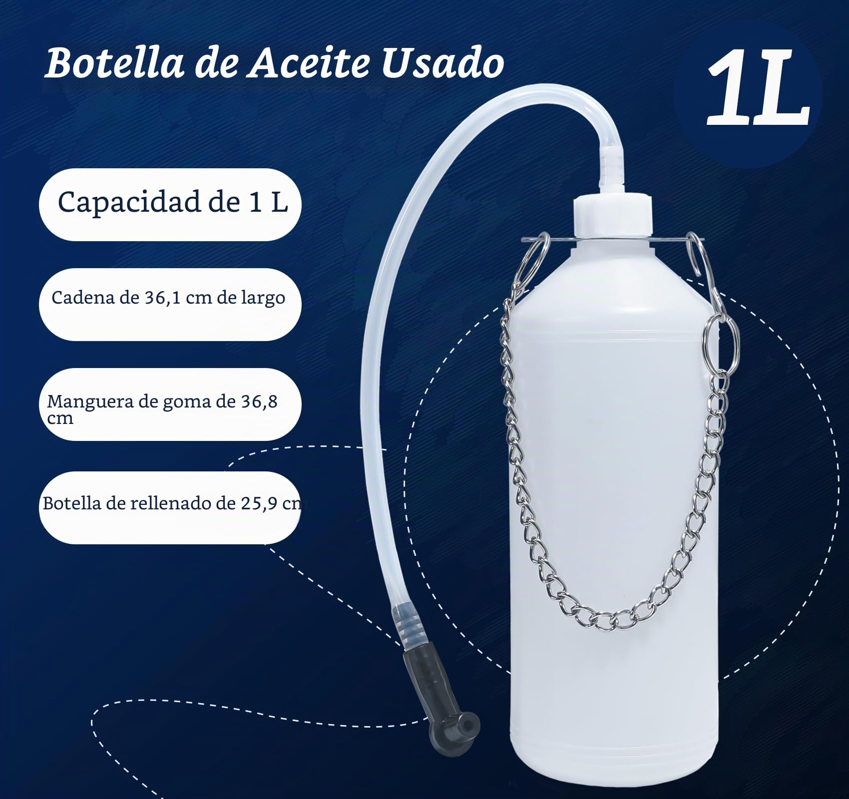 3L Kit de Purga de líquido de Frenos Manual con 5 adaptadores para Cilindros Maestros, Bomba de vacío de líquido de Frenos Universal para un Solo operario, Apta para la mayoría de vehículos