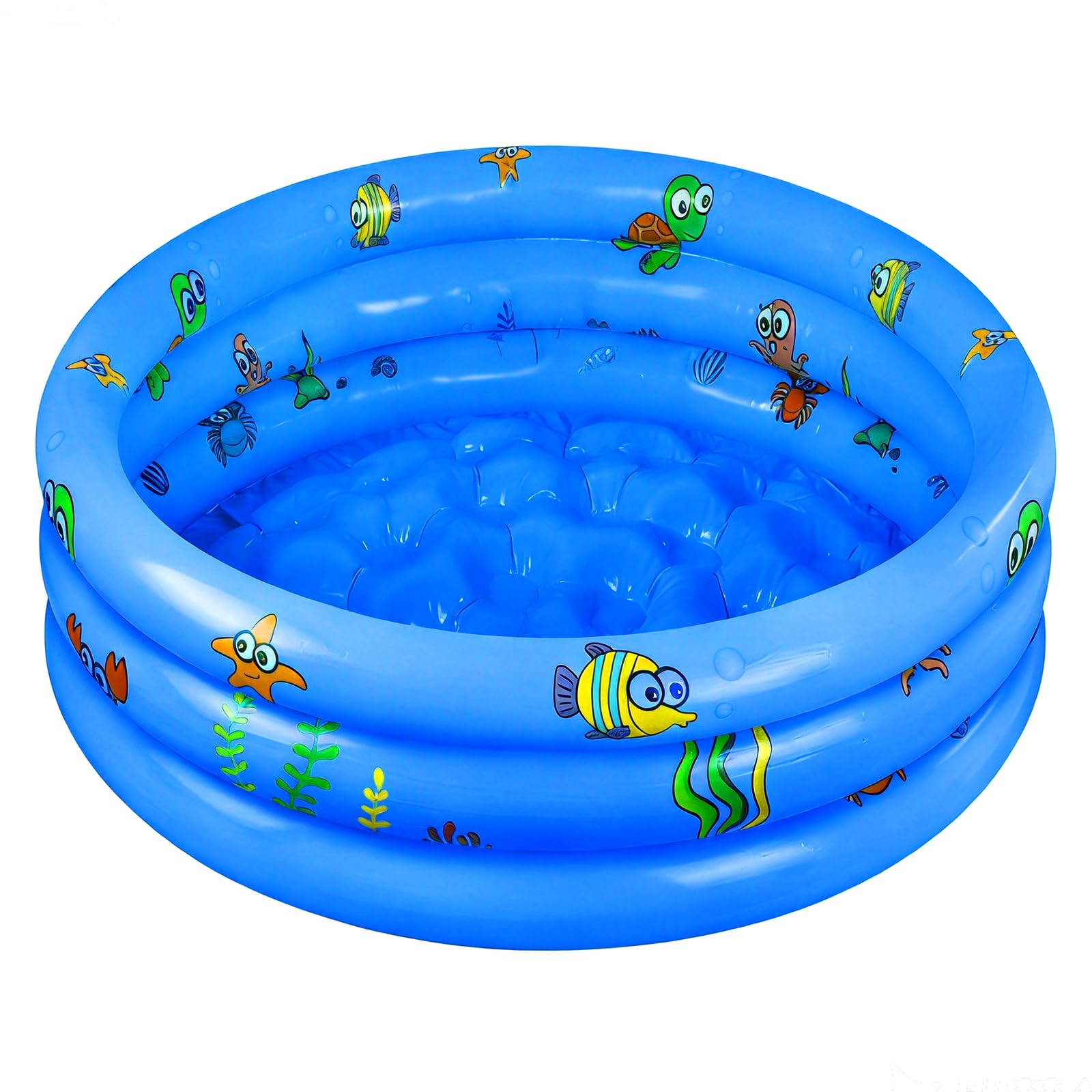 Planschbecken Ø100cm,Aufblasbarer Pool,Aufblasbares Planschbecken,Schwimmbad Kinder,Planschbecken für Kinder,Kinderplanschbecken,Aufblasbares Kinderpool für Zuhause,Outdoor,Garten,Strand,Balkon (Blau)