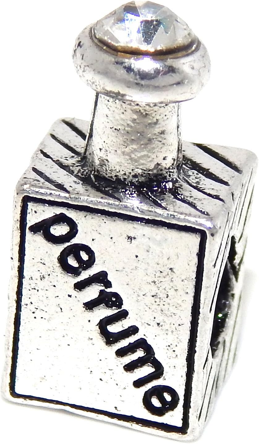 GemStorm Silver Plated 'Purfume Bottle' For European Snake Chain Bracelets