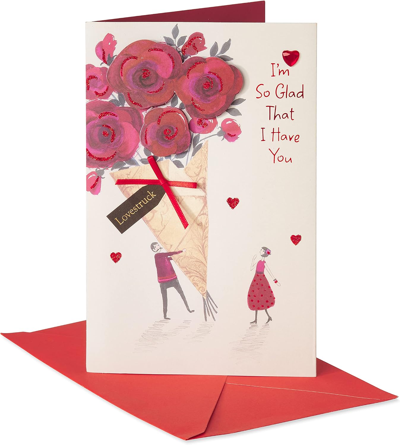 American Greetings Blank Valentines Day Card for Her (Floral)