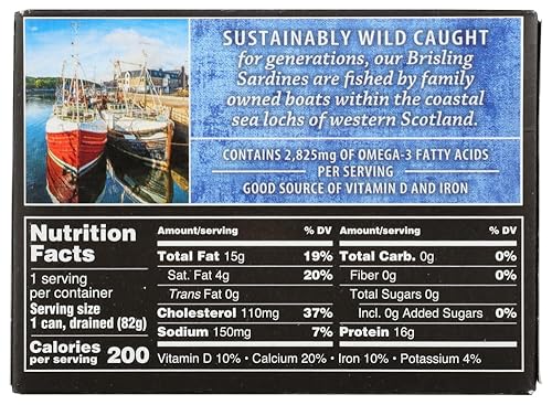 Miniatura 3 de Crown Prince Natural, Sardinas Brisling, en agua de manantial, 3.75 oz (106 g) (paquetes de 5)