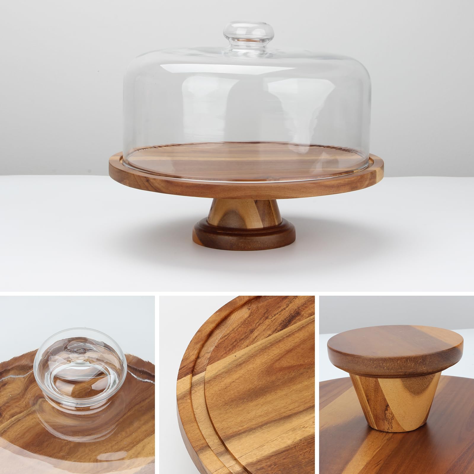 14 Inch Wooden Cake Plates Wood Cake 14 Inch Cake Stand With Dome