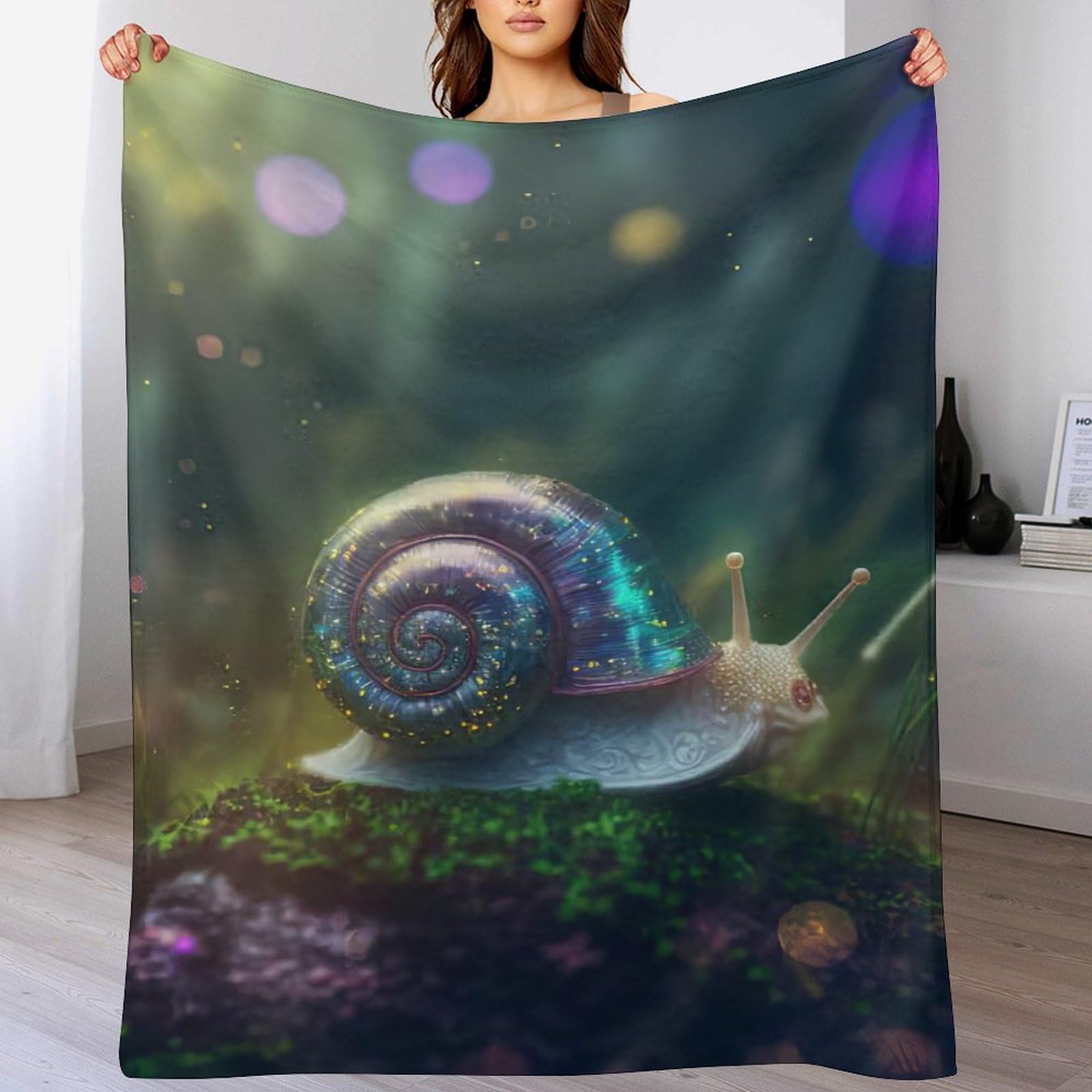 Couverture escargots douce et anti-froid pour canapé et lit d'enfant 100x130