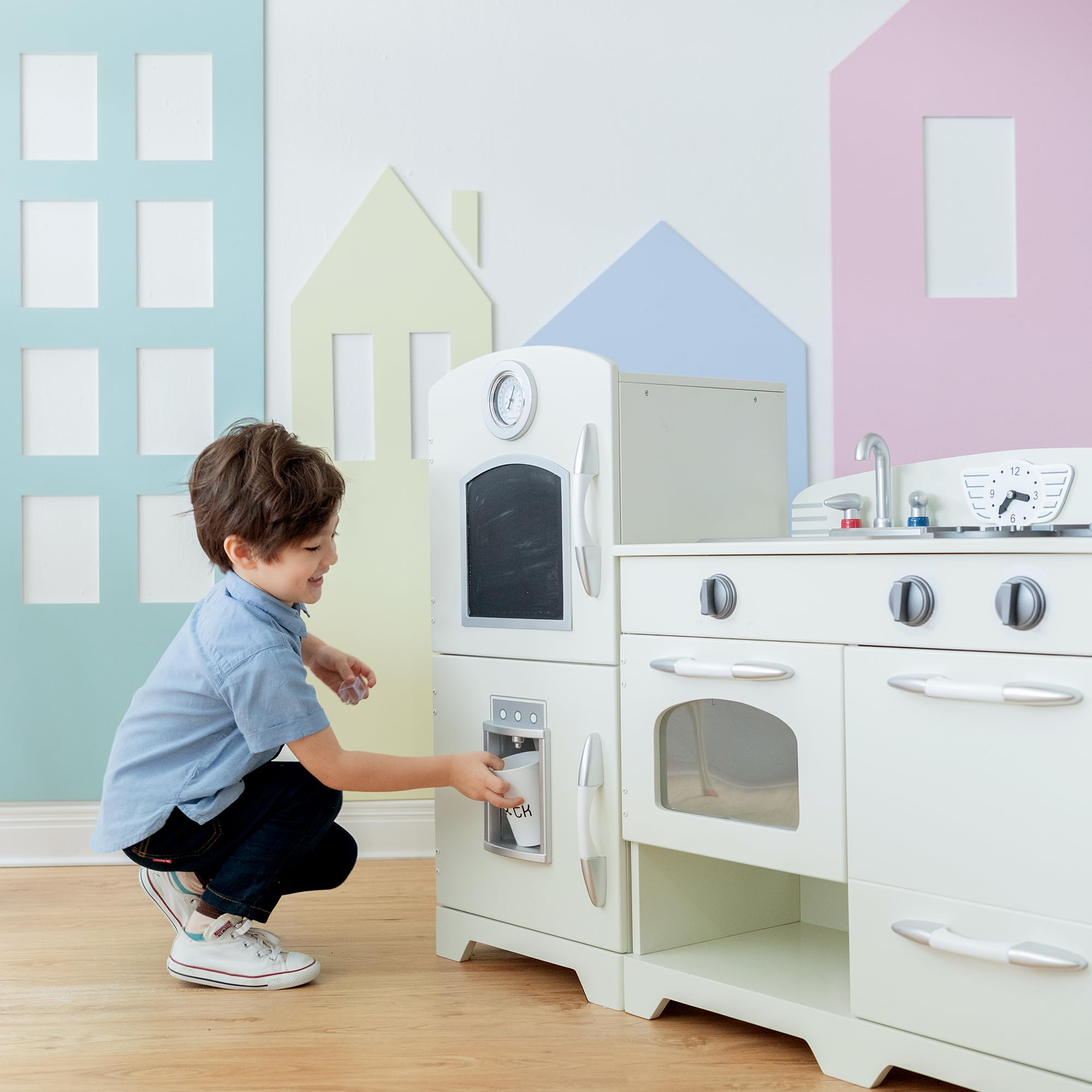 Bianca Cucina per Bambini Legno Gioco Giocattolo Imitazione TeamsonKidsTD-11413W