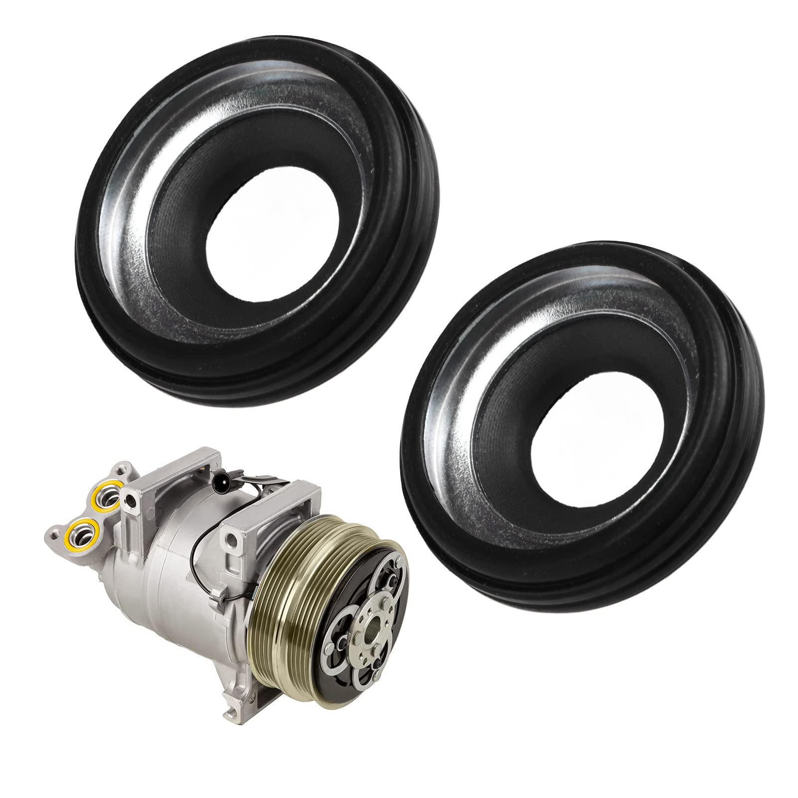 Kit di guarnizioni per compressore Torvex, set di guarnizioni a labbro per albero in gomma da 10 pezzi compatibile con compressore CA DKS32C per la riparazione dell'aria