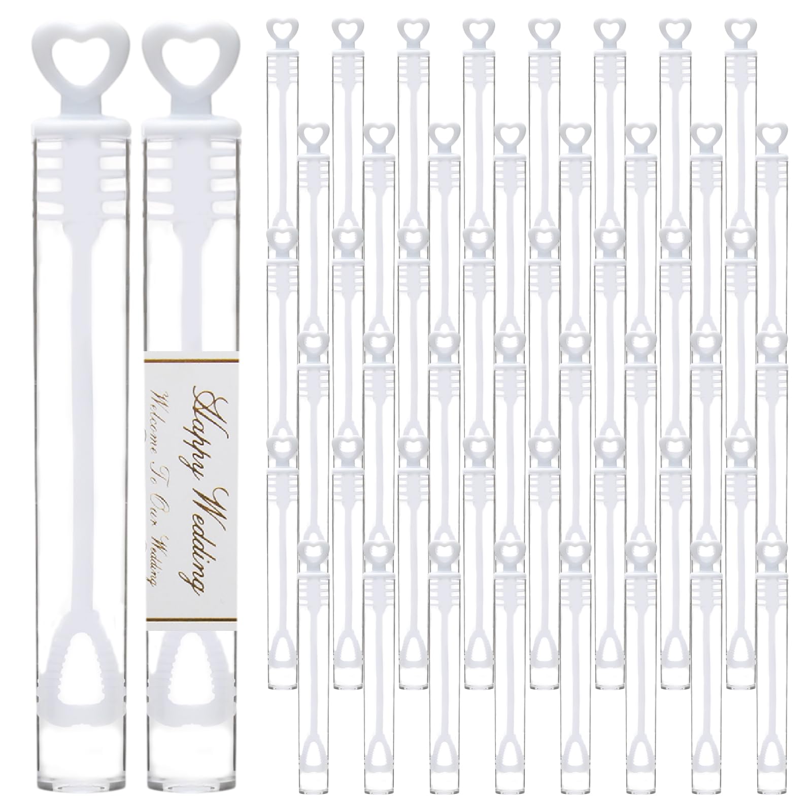 CYIOU 50 Pack Mini Wedding Bubbles 10.5 CM(Not Include Bubble Solution)