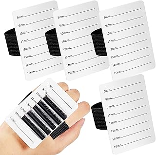 4 Pieces Lash Holder Eyelash Extension Hand Pallet Tray Tools with Adjustable Wrist Strap Adjustable Lash Tray Strip Palette One Size Fits Most Eyelash Extension Holder (8-15 mm Pattern)