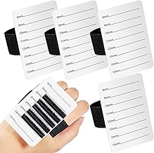 Patelai 4 Pieces Lash Holder Eyelash Extension Hand Pallet Tray Tools with Adjustable Wrist Strap Adjustable Lash Tray Strip Palette One Size Fits Most Eyelash Extension Holder (8-15 mm Pattern)