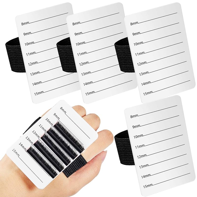 Patelai Suporte para Extensão de Cílios Ajustável 8–15 mm Branco, 4 unidades