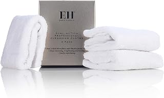 Emma Hardie Dual Action Microfibre & Muslin Cleansing Cloths (3 pack) - Deeply Cleanses, Brightens & Tones. Eases Congestion. Gently Exfoliates & Polishes Skin