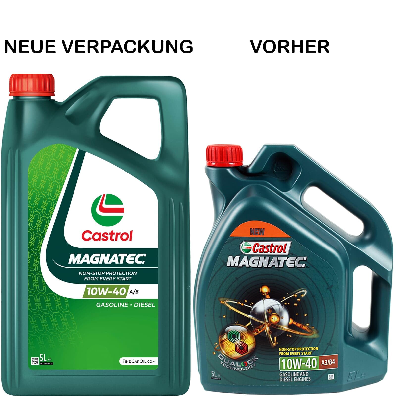 2x 14F6B8 Motoröl (5 L) | 15F7D2 , 501 01/505 00, 229.1, 955535, Magnatec 10W-40 A/b
