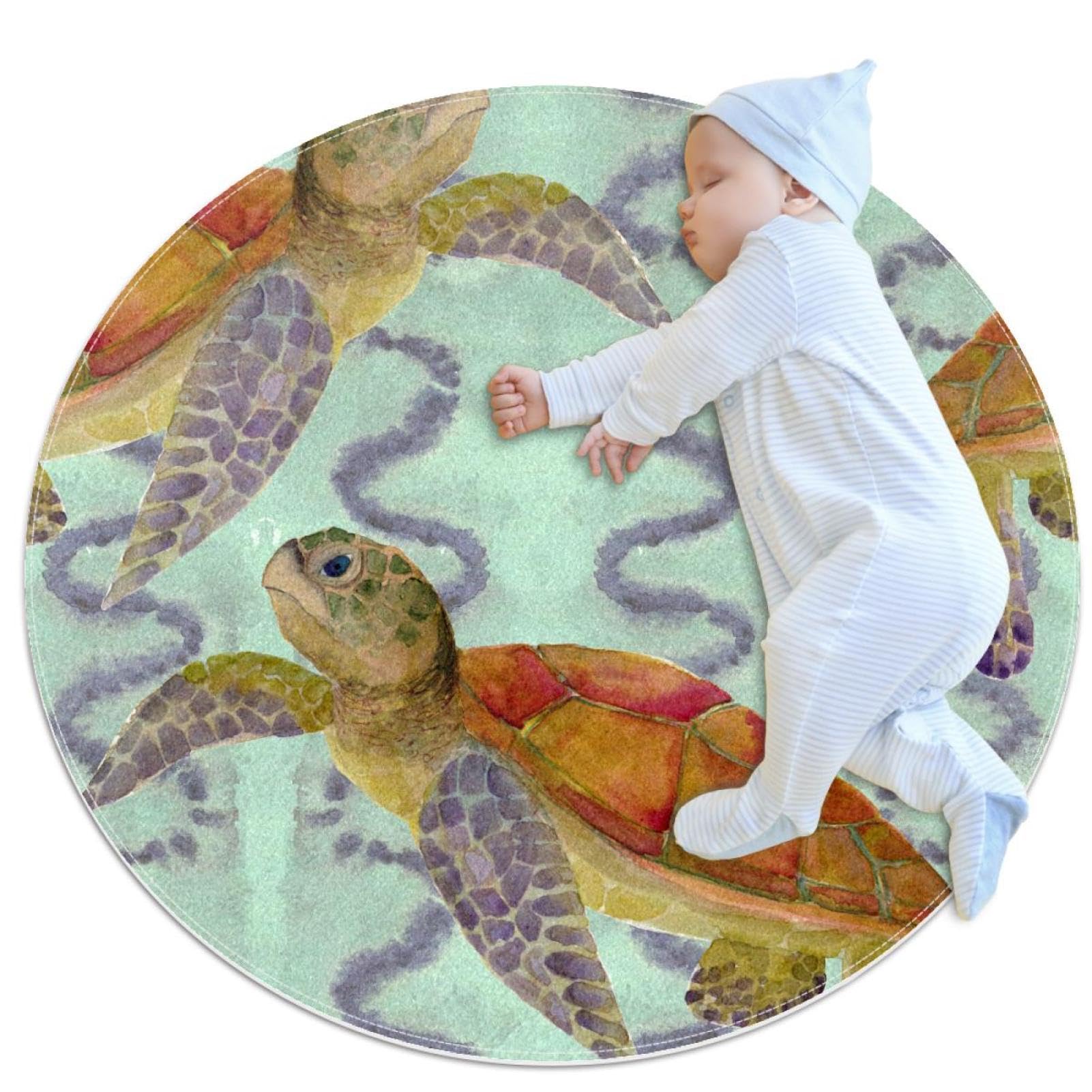 Tapis de salle de bain tortue marine pour une décoration de chambre d'enfant