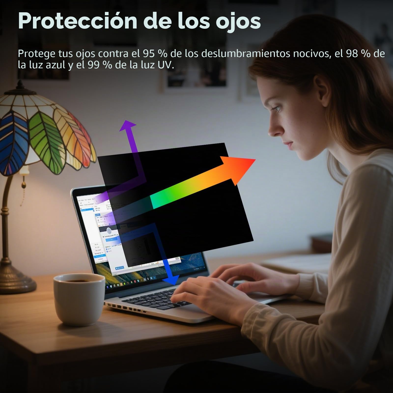 360° Filtro de Privacidad de 14 Pulgadas 16:10, Protección de Pantalla Anti-Espía Anti-Reflejo, Protector de Privacidad de Pantalla para Laptop Compatible con Lenovo/Dell/HP/Asus/Samsung/Acer