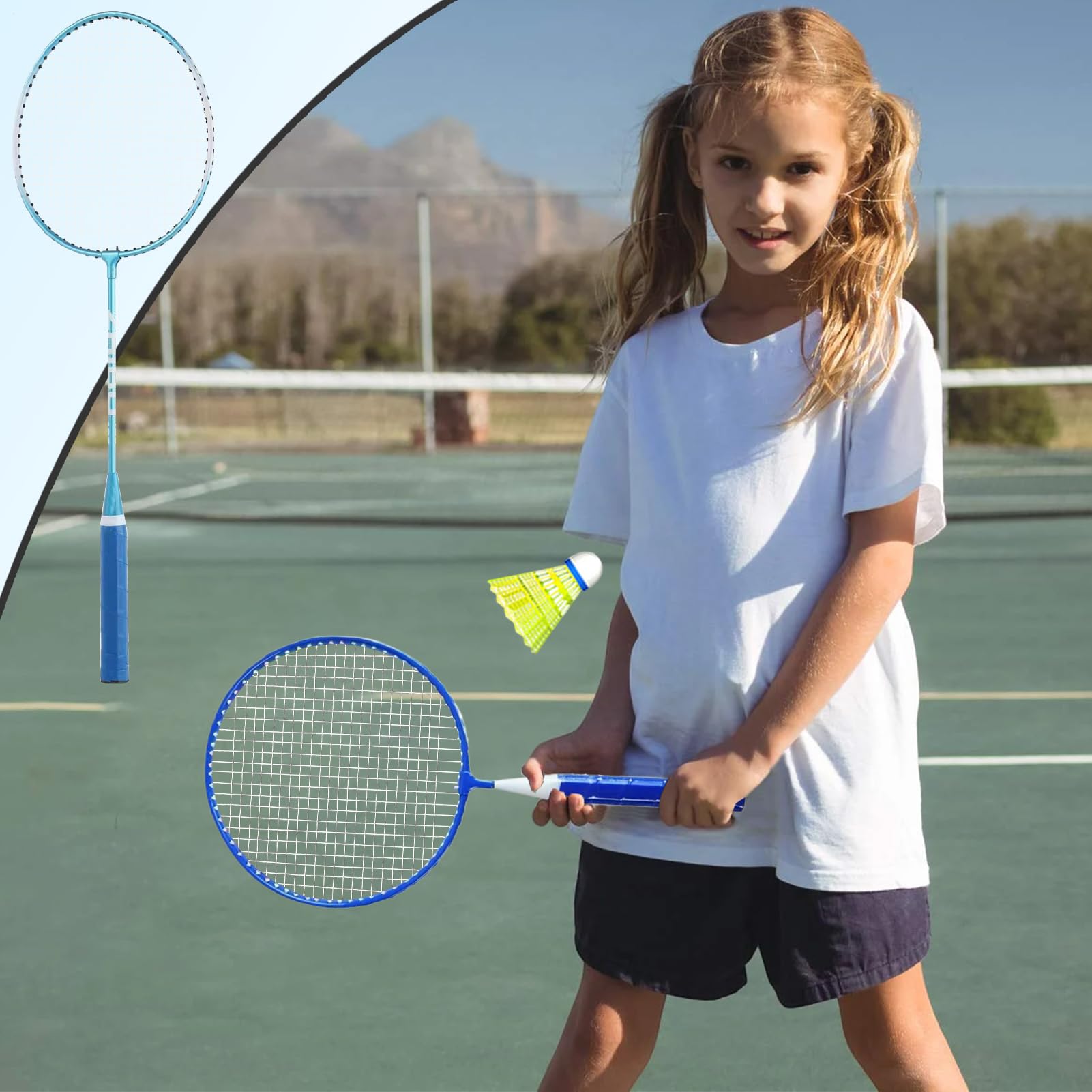 Przenośne urządzenie treningowe do badmintona – automatyczne odbijanie Shuttlecock, Single Player Tennis Practice Device, lekka pomoc treningowa, regulowany prom dla poprawy umiejętności