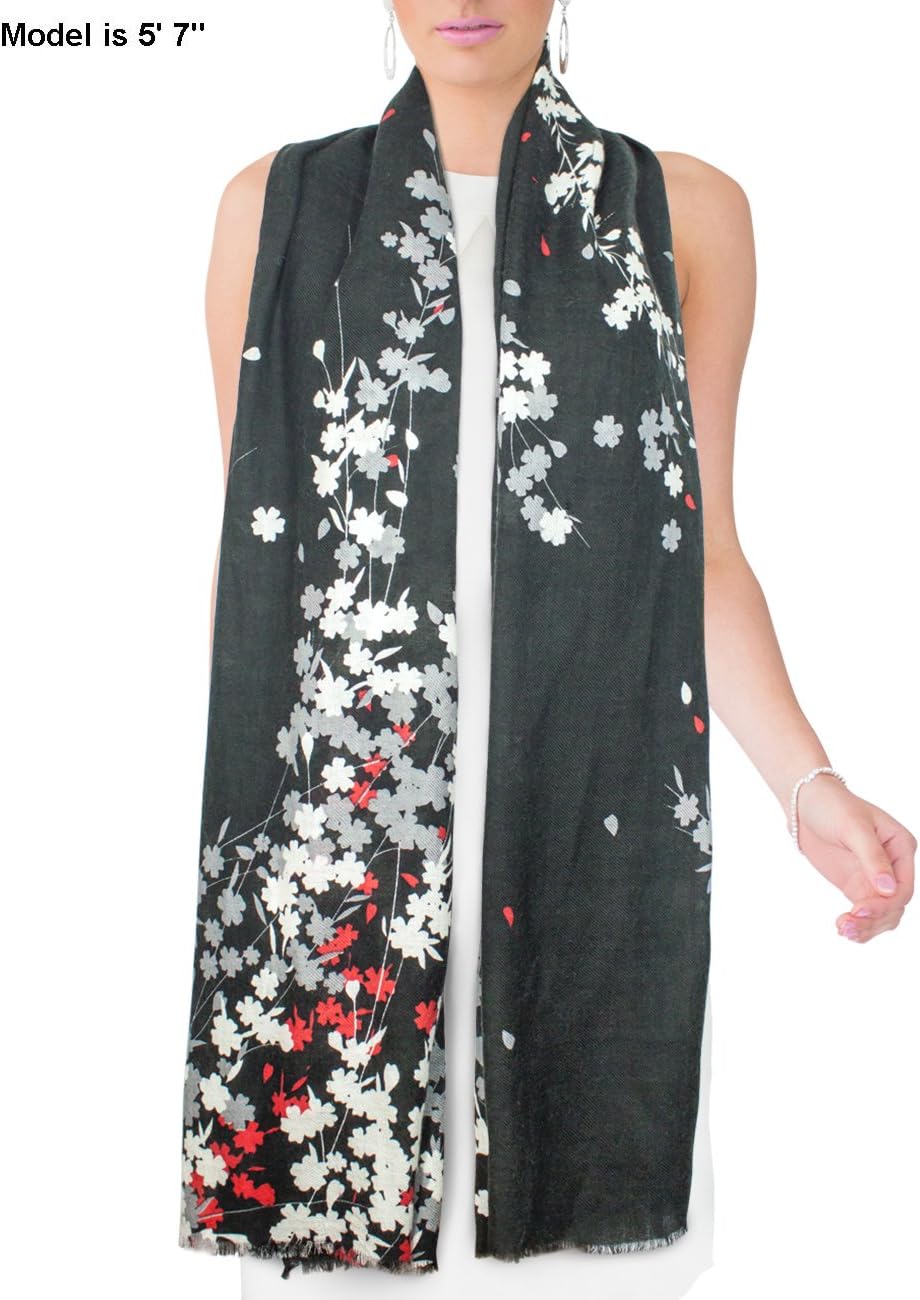 Dahlia Women's 100% Wool Scarfs, Wraps, and Shawls Winter Jasmine