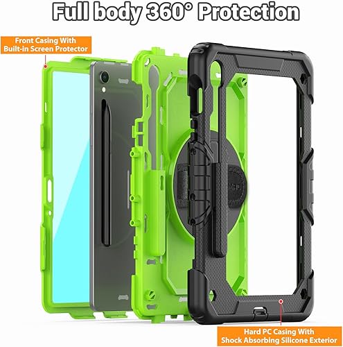 Miniatura 25 de SEYMAC Funda para Samsung Galaxy Tab S10 Lite/S10 FE/ S9 FE/ S9 5G (10.9''/11''), resistente a prueba de golpes con protector de pantalla, soporte