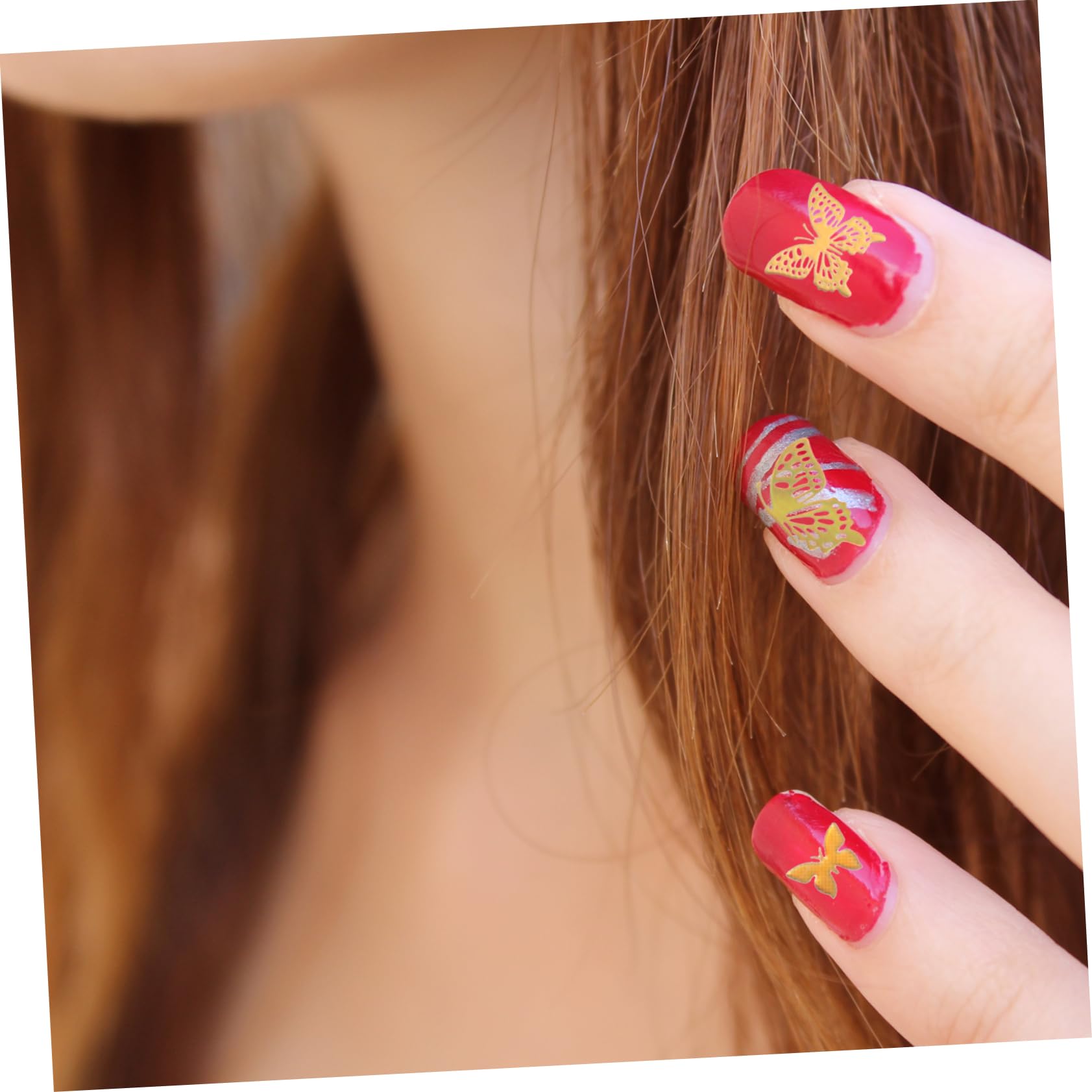 3 Set Adesivi Unghie Farfalle Per Decorazioni Manicure Adatti Per Diy Nail Art E Regali Per Amiche Stili Vari Facili Usare 8 Fogli*3