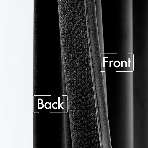 Miniatura 6 de MIULEE Cortinas de terciopelo de 63 pulgadas de largo, 2 paneles de cortinas opacas de lujo para dormitorio, sala de estar, cortinas de ventana