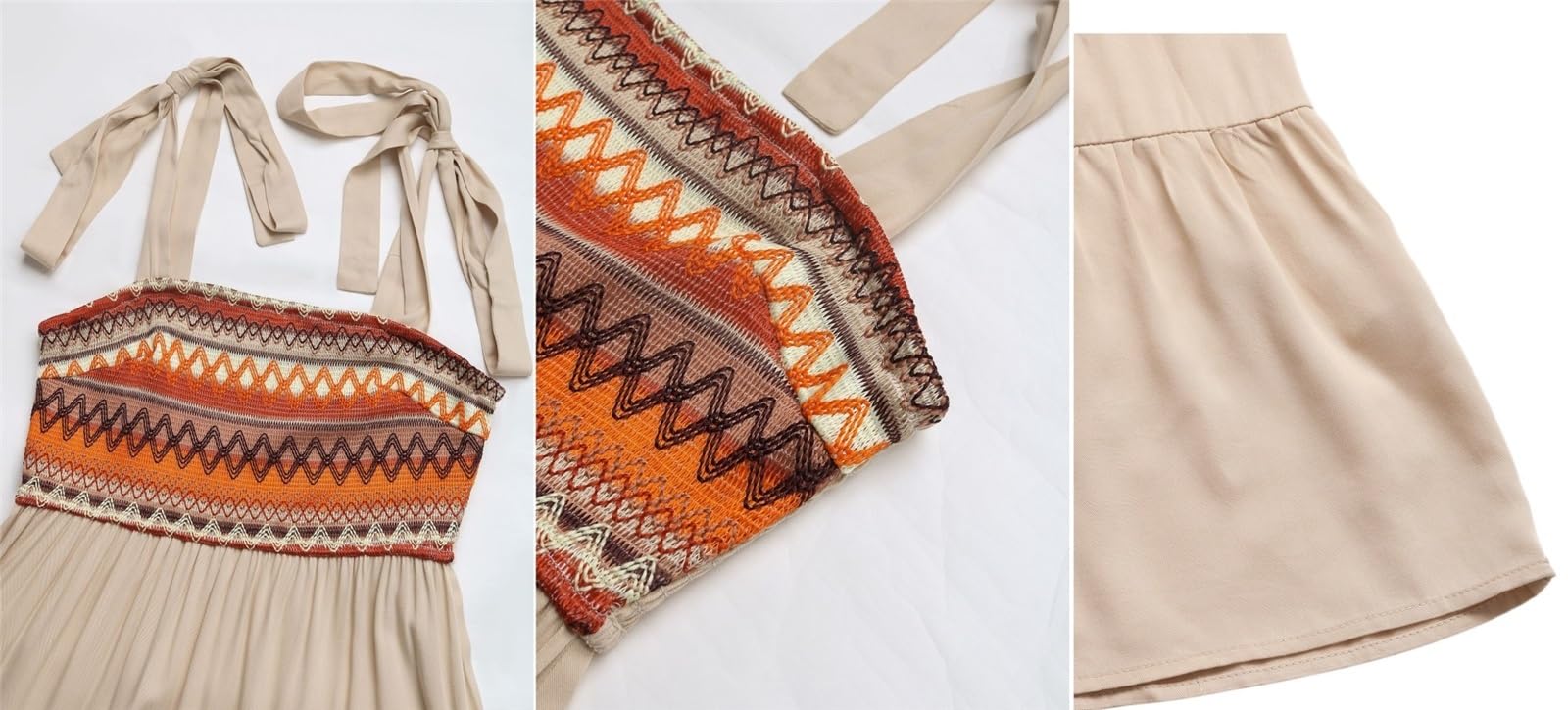 Vestido de Verano Mujer Boho Sin Mangas Midi Corte A Patchwork Estampado Étnico Mezcla de Algodón Casual Vacaciones Playa
