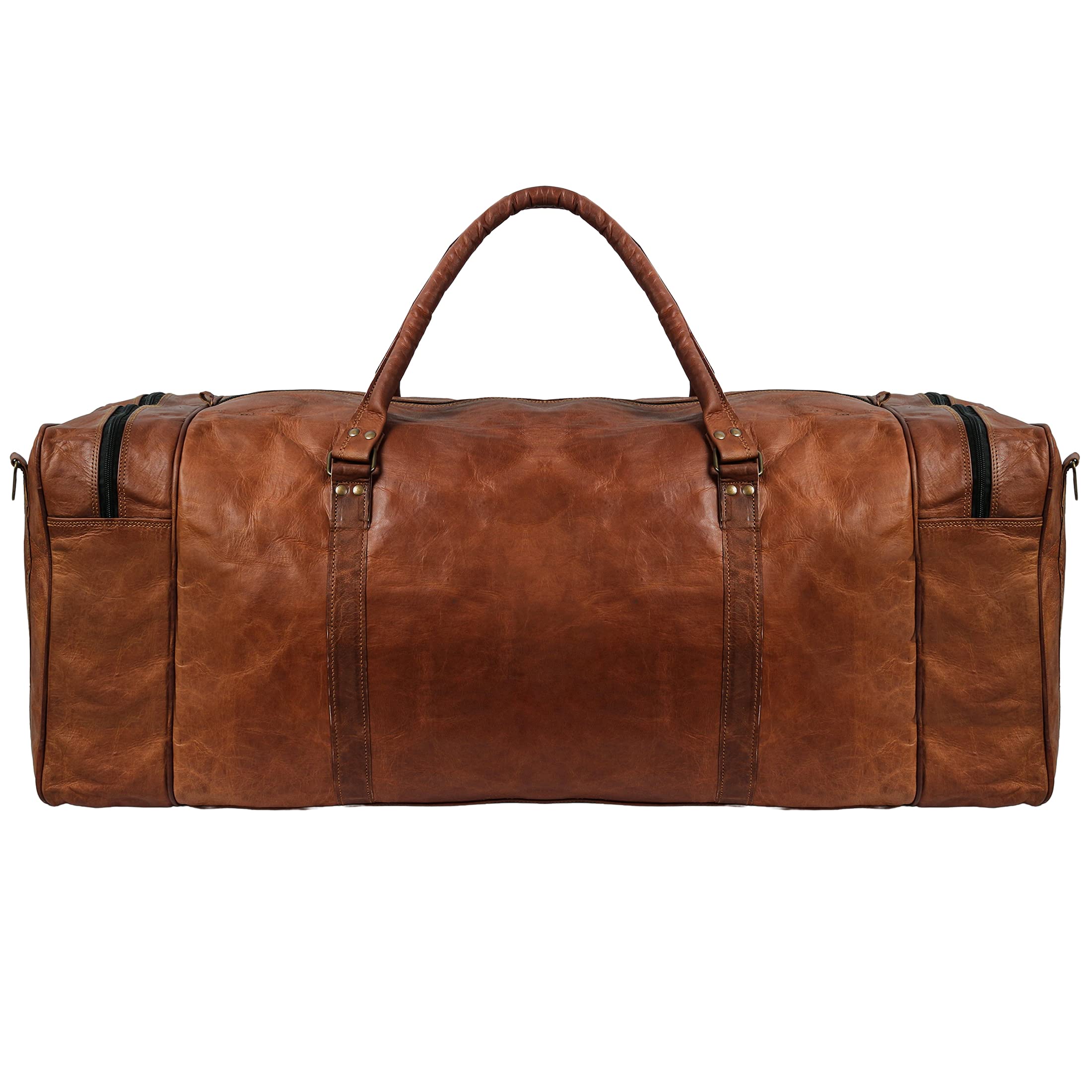 Vintage 1946 Leather Duffel Weekender Bag - Brown, Canv | B2B Liquidation Vintage 1946 Leather Duffel Weekender Bag - Brown, Canv | B2B Liquidation