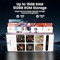 Vista 2 de I25 Ultra Smartphone 16+512GB Android 14 Snapdragon 8 Gen 3 68MP+108MP Dual Camera 7000mAh Battery 6.99" FHD+ Display Outperform