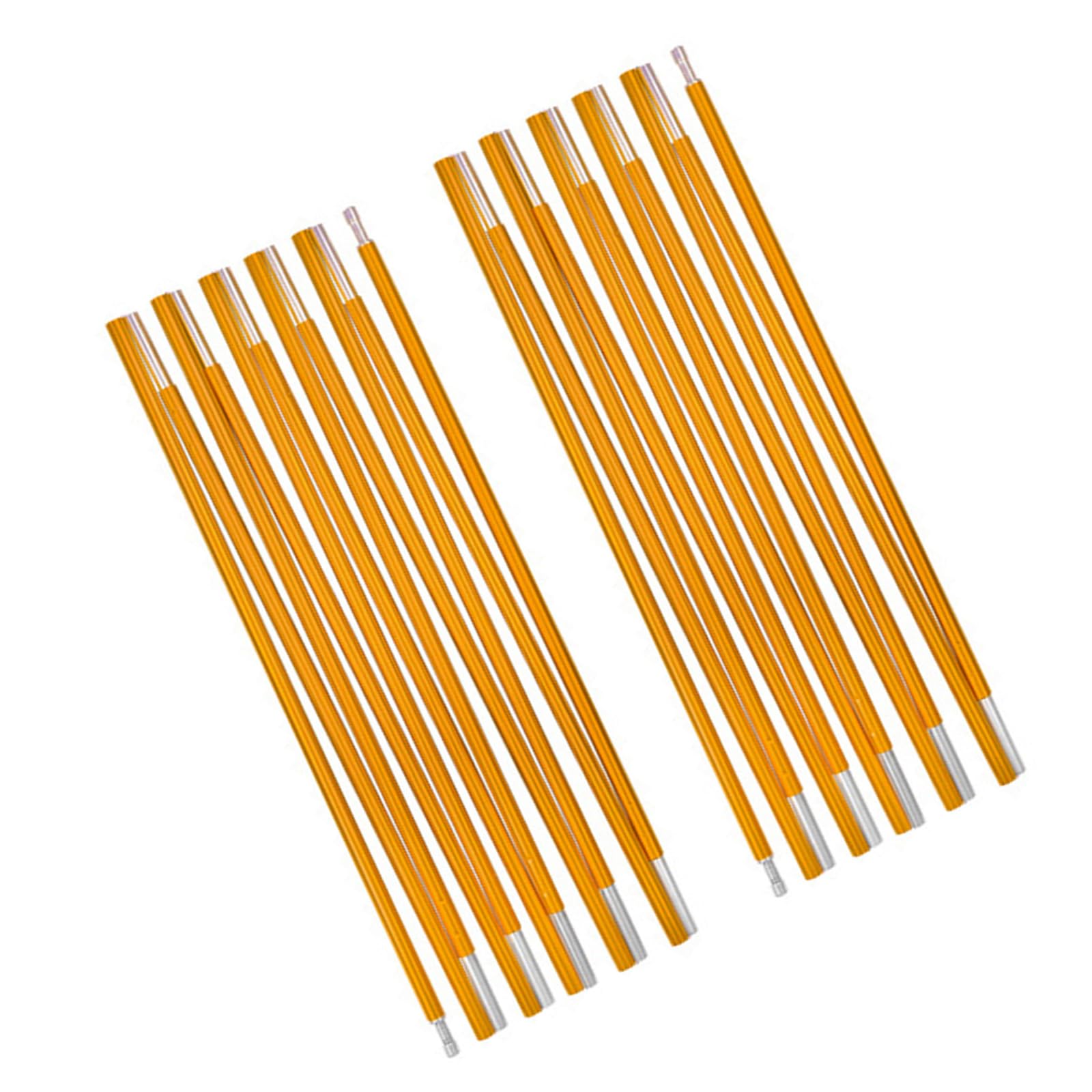 Faltbare Aluminium-Zeltstangen, Ersatz 3,6 m, 4 m, 4,4 m, für Outdoor-Camping, Unterschlupf, Reparaturzubehör, Outdoor-Campingzelt-Zubehör